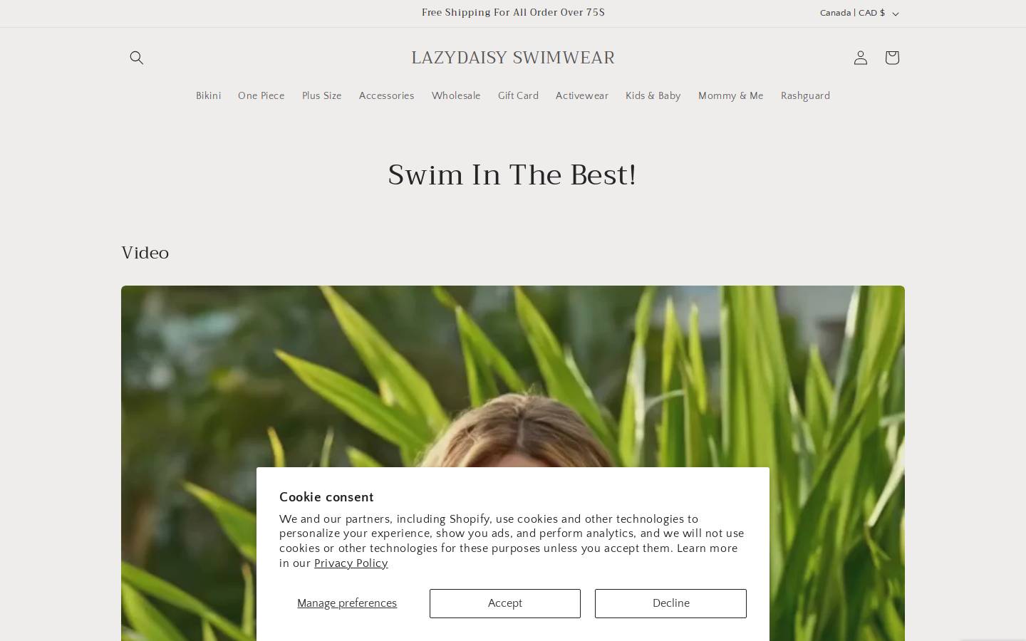 lazydaisy.ca homepage screenshot