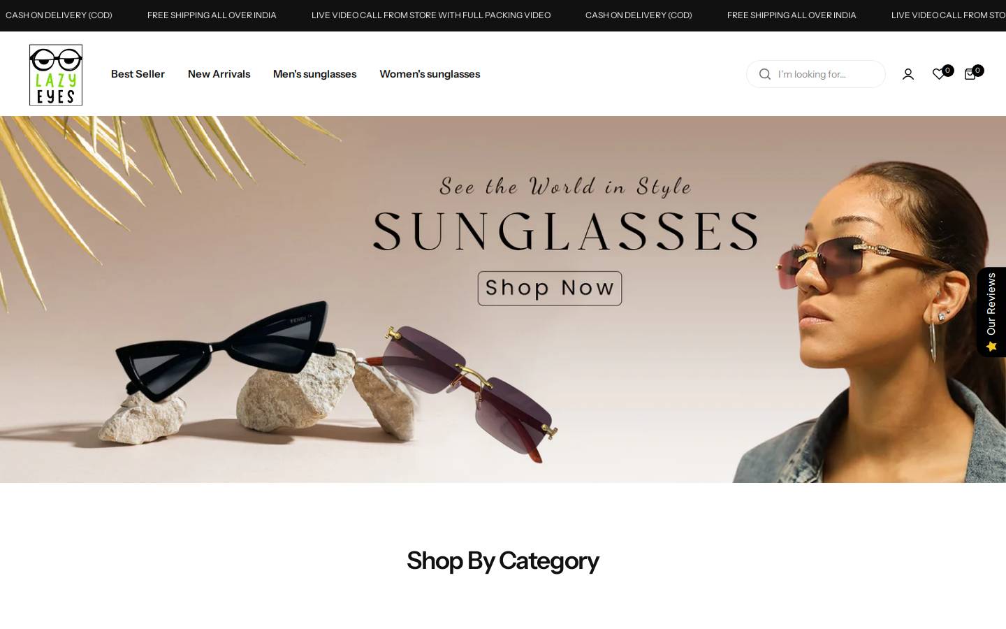 lazyeyes.in homepage screenshot