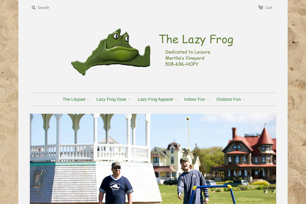 lazyfrogmv.com homepage screenshot