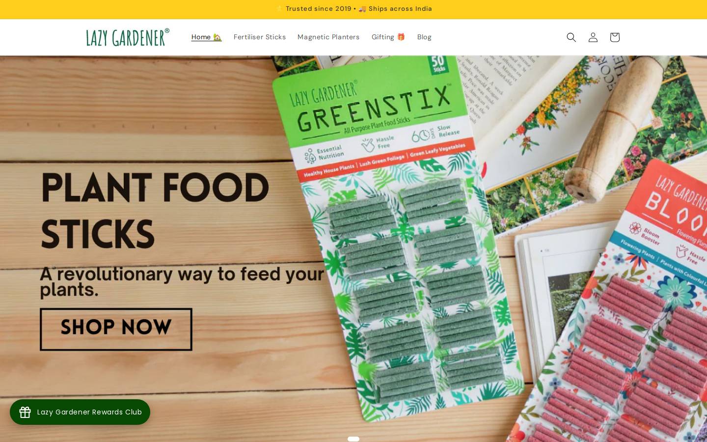 lazygardener.com homepage screenshot