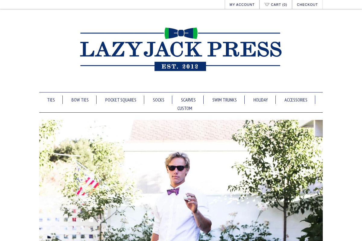 Lazyjack Press homepage screenshot
