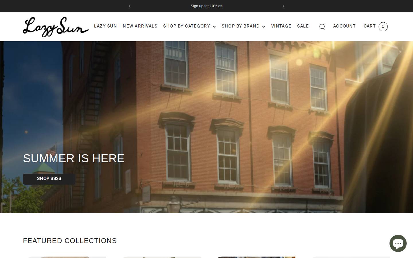 lazysun.com homepage screenshot