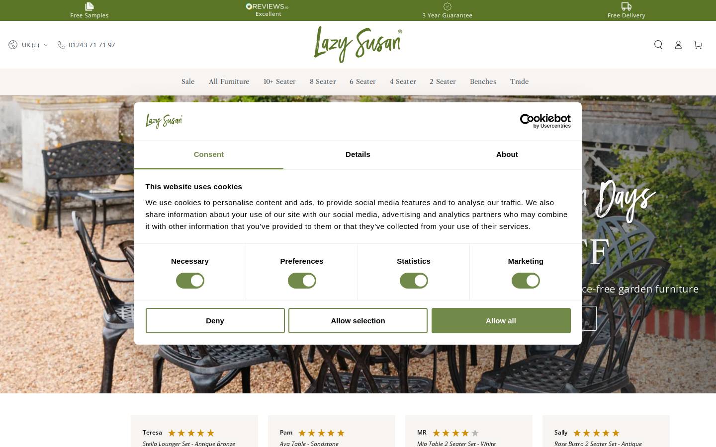 Lazy Susan Ltd homepage screenshot