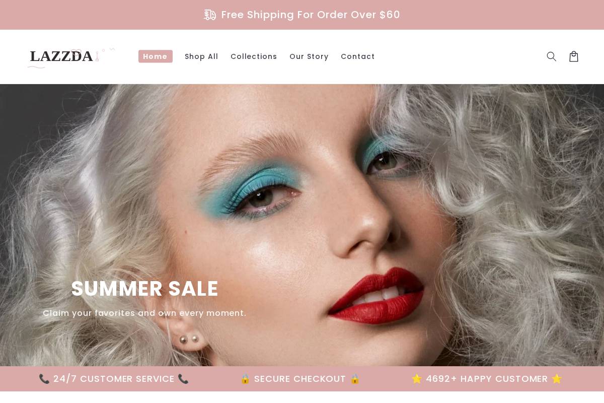 Lazzda homepage screenshot