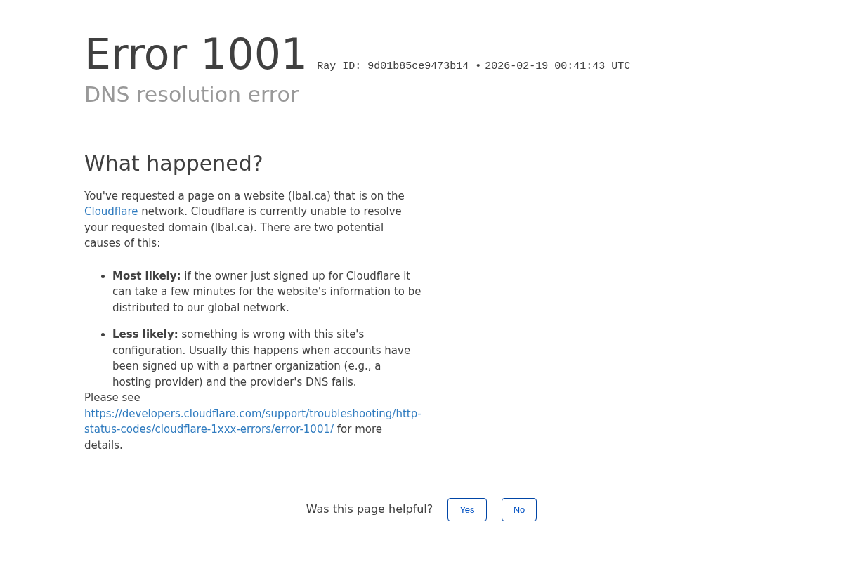 Lbal homepage screenshot