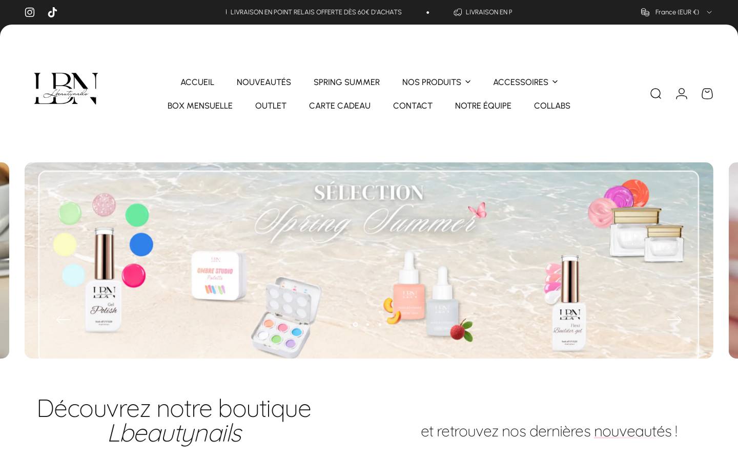 Lbeautynails homepage screenshot