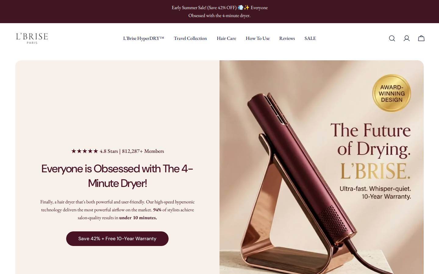 Lbrise homepage screenshot