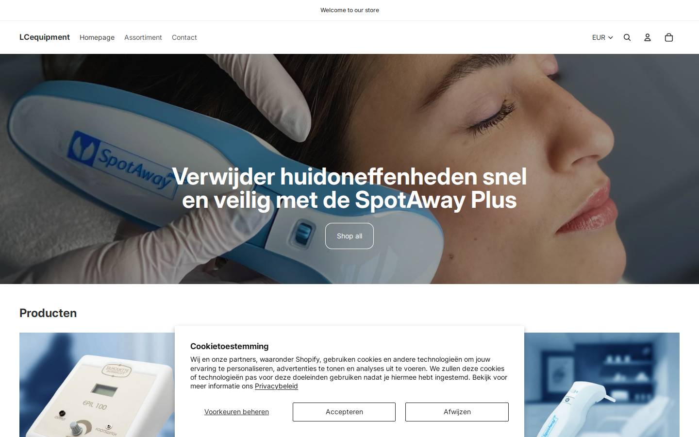 lcequipment.nl homepage screenshot
