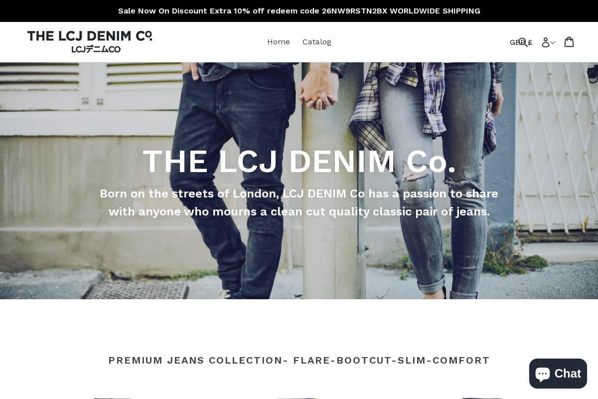Lcjdenim homepage screenshot