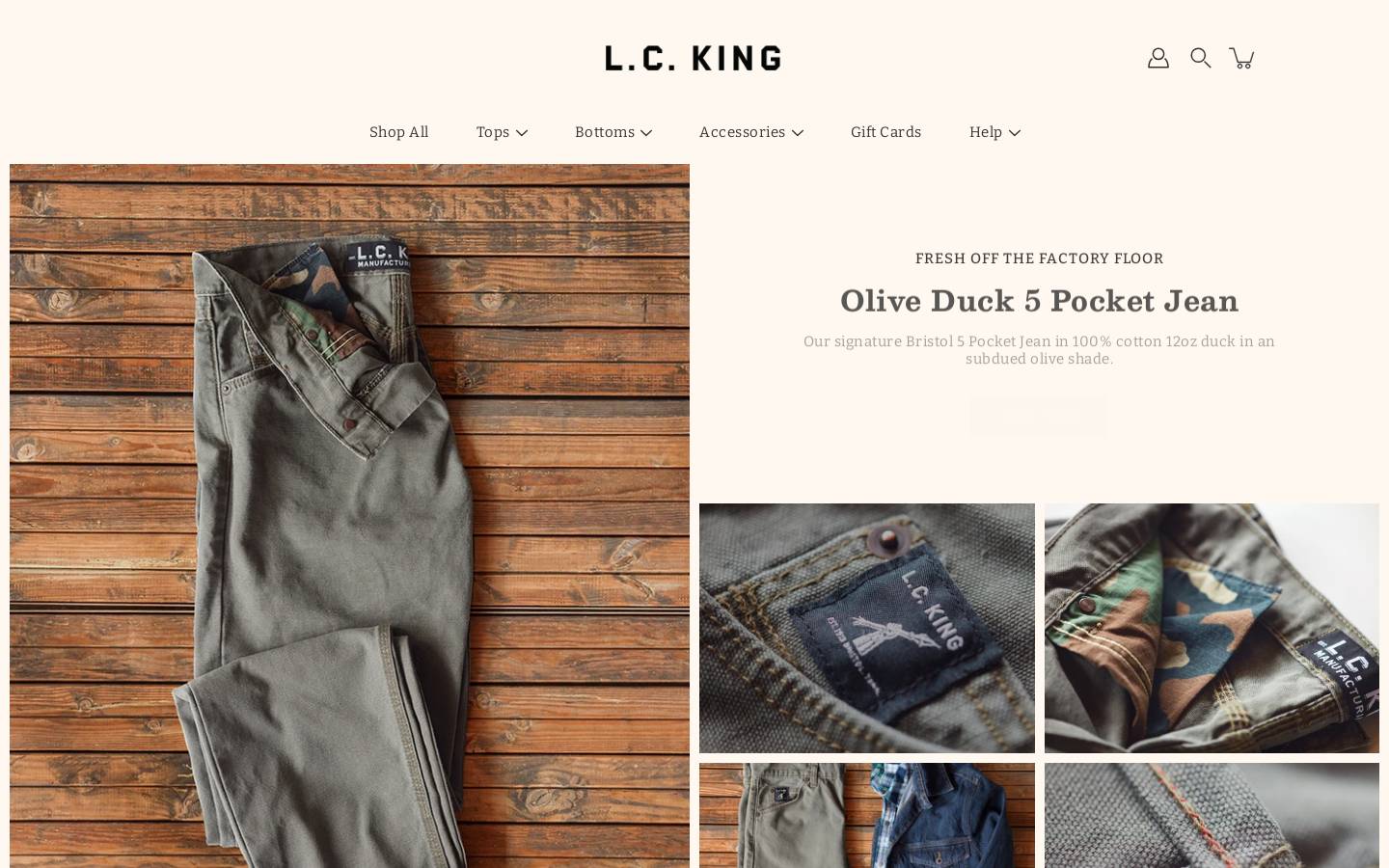 LC King Mfg. Co homepage screenshot