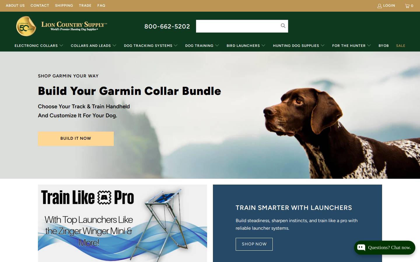 Lion Country Supply homepage screenshot