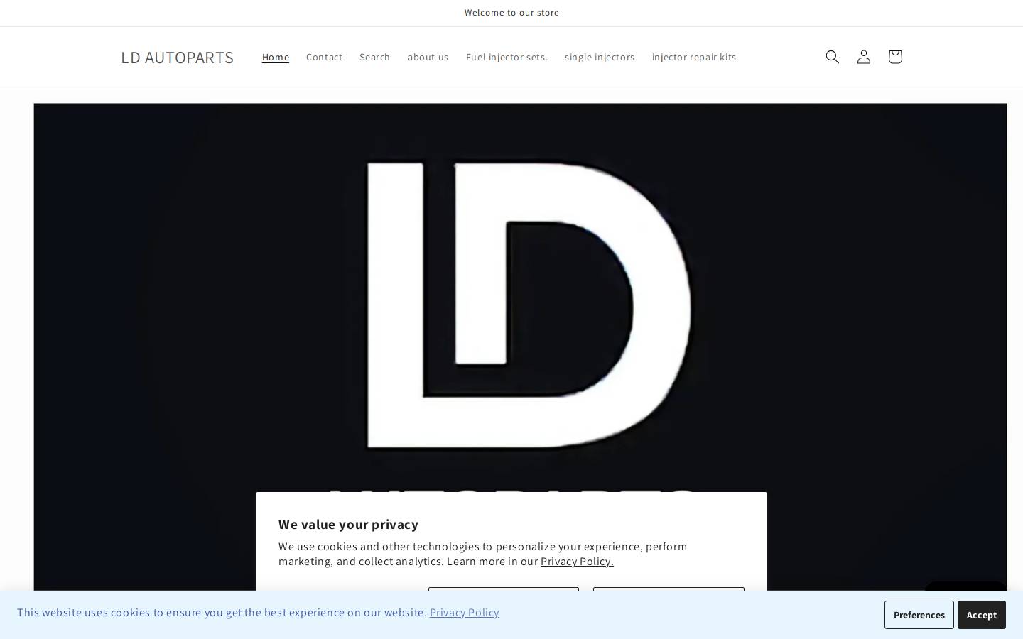 ld-autoparts.com homepage screenshot