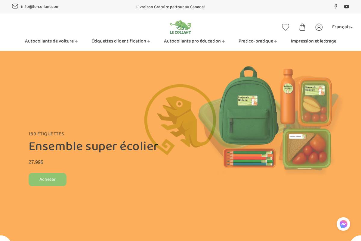 le-collant.com homepage screenshot