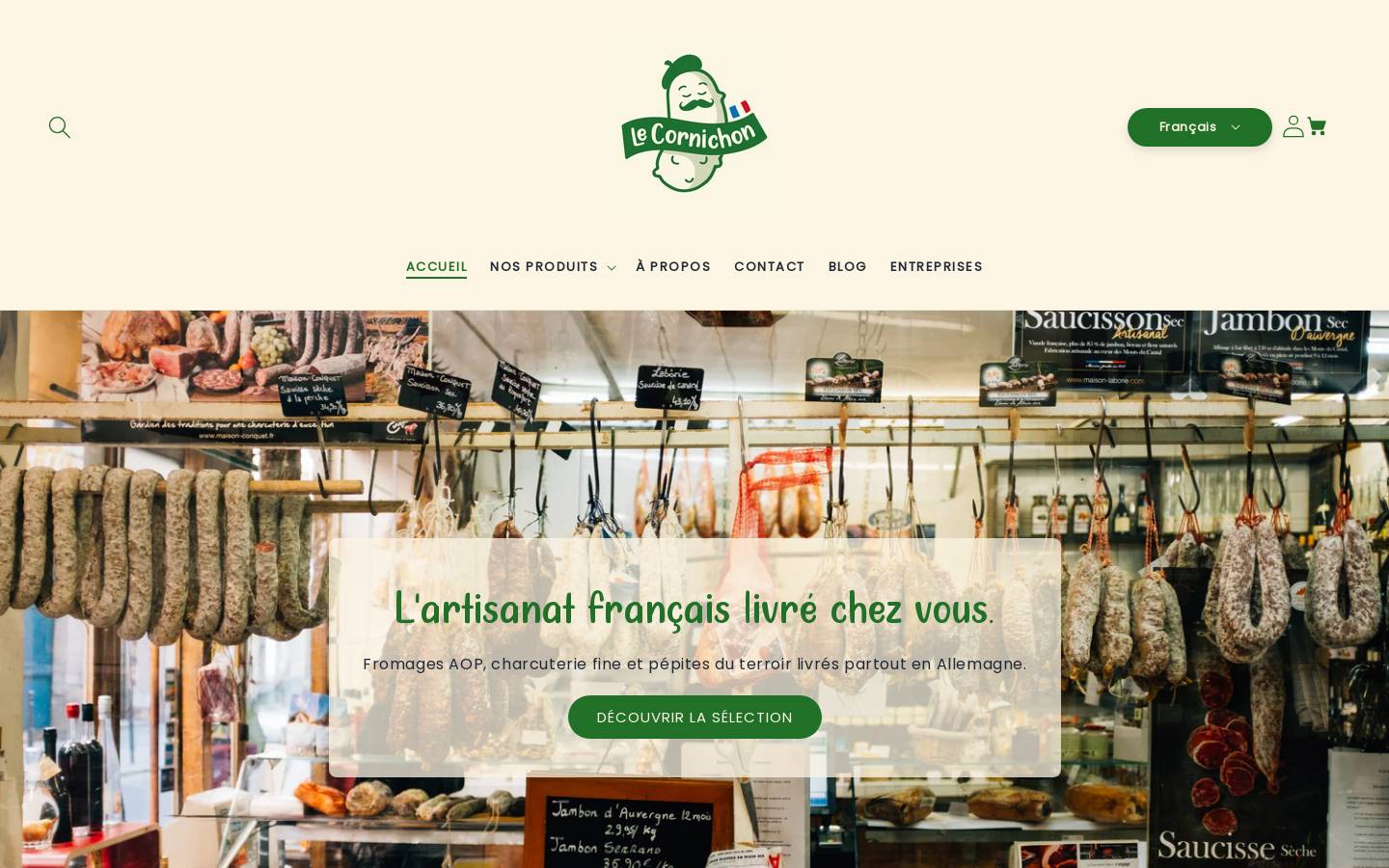 le-cornichon.com homepage screenshot