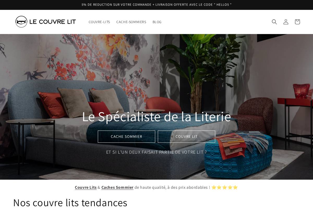 Le Couvre Lit homepage screenshot