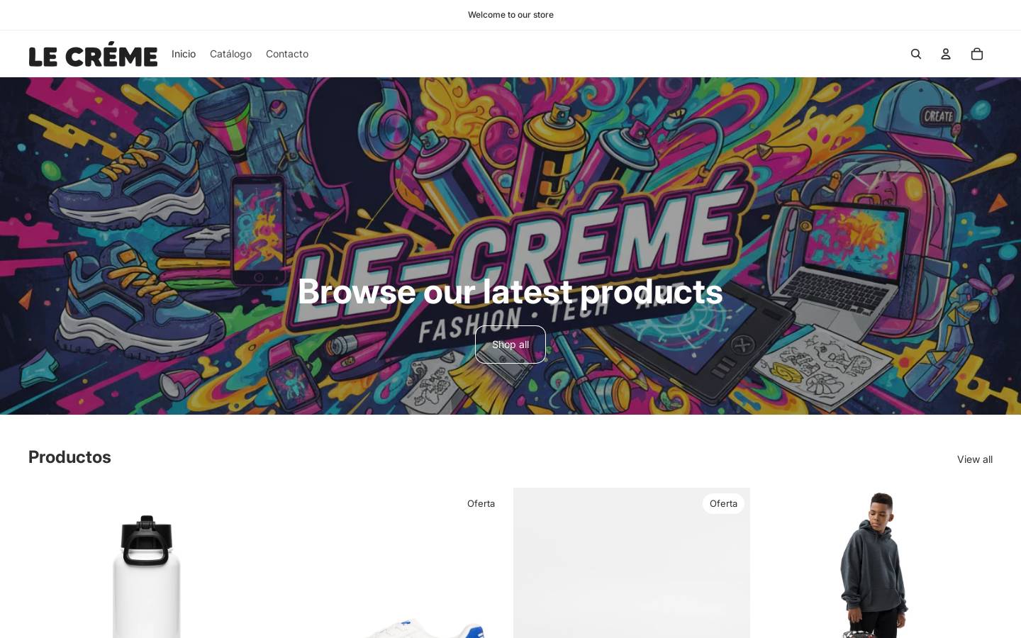 le-creme.com homepage screenshot