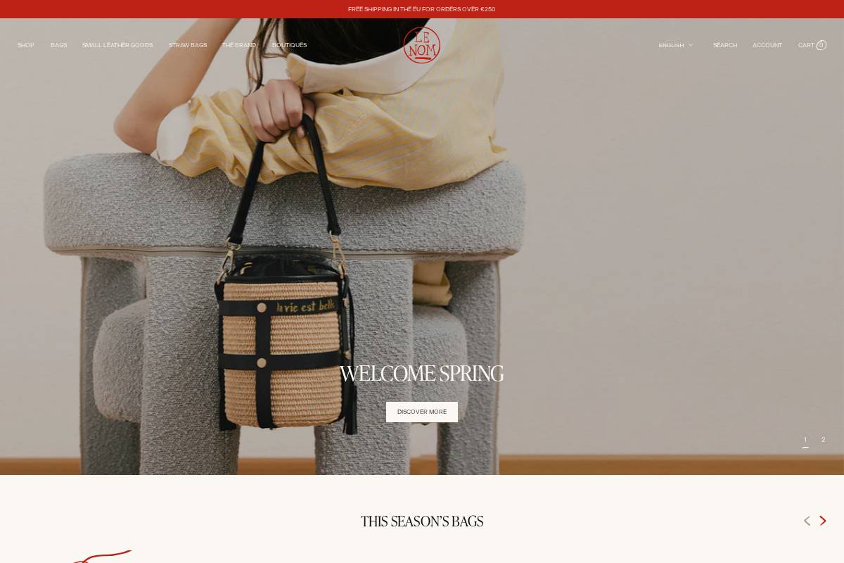 le-nom.com homepage screenshot