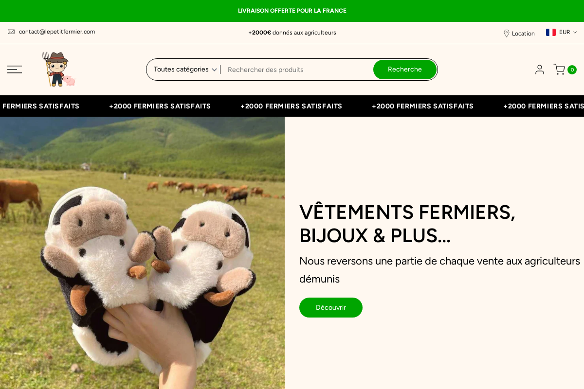 Le Petit Fermier homepage screenshot