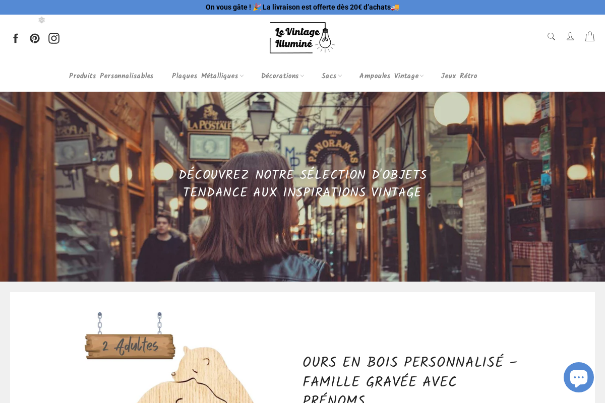 Le Vintage Illumine homepage screenshot
