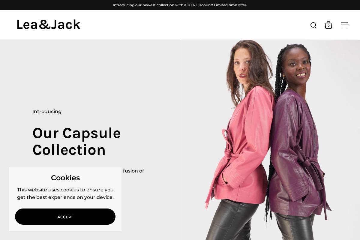 leaandjack.com homepage screenshot