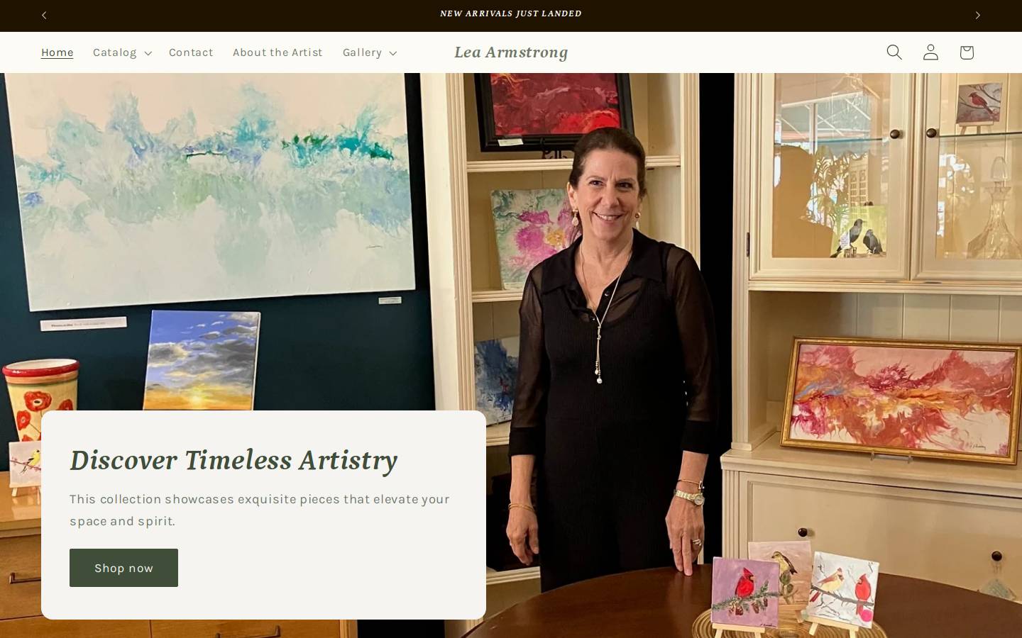 leaarmstrong.com homepage screenshot