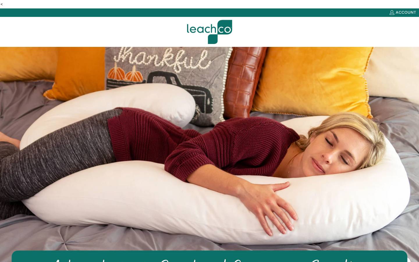 Baby Care Products - Leachco homepage screenshot