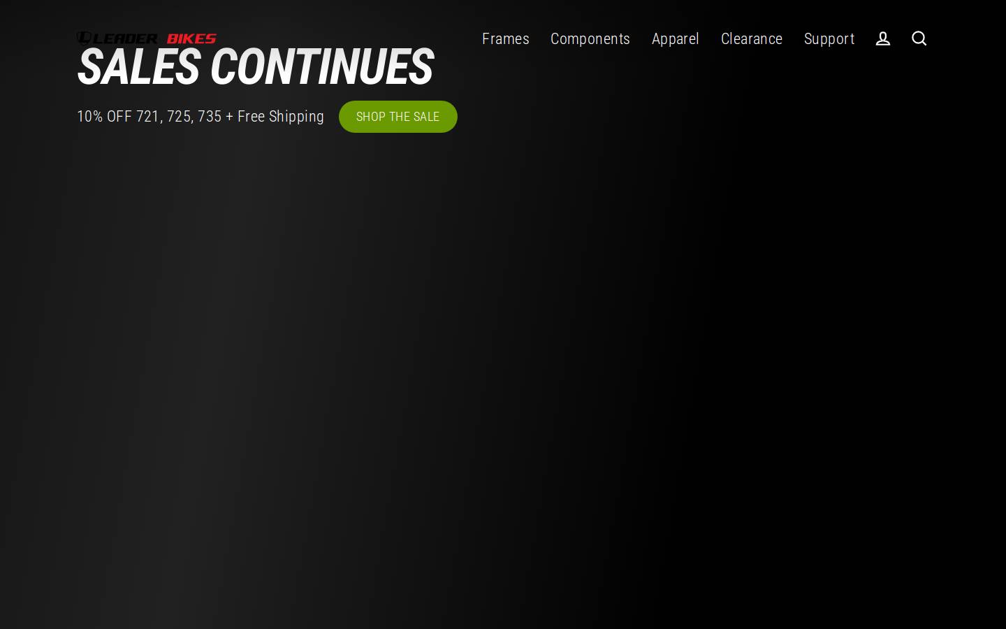 leaderbikesusa.com homepage screenshot
