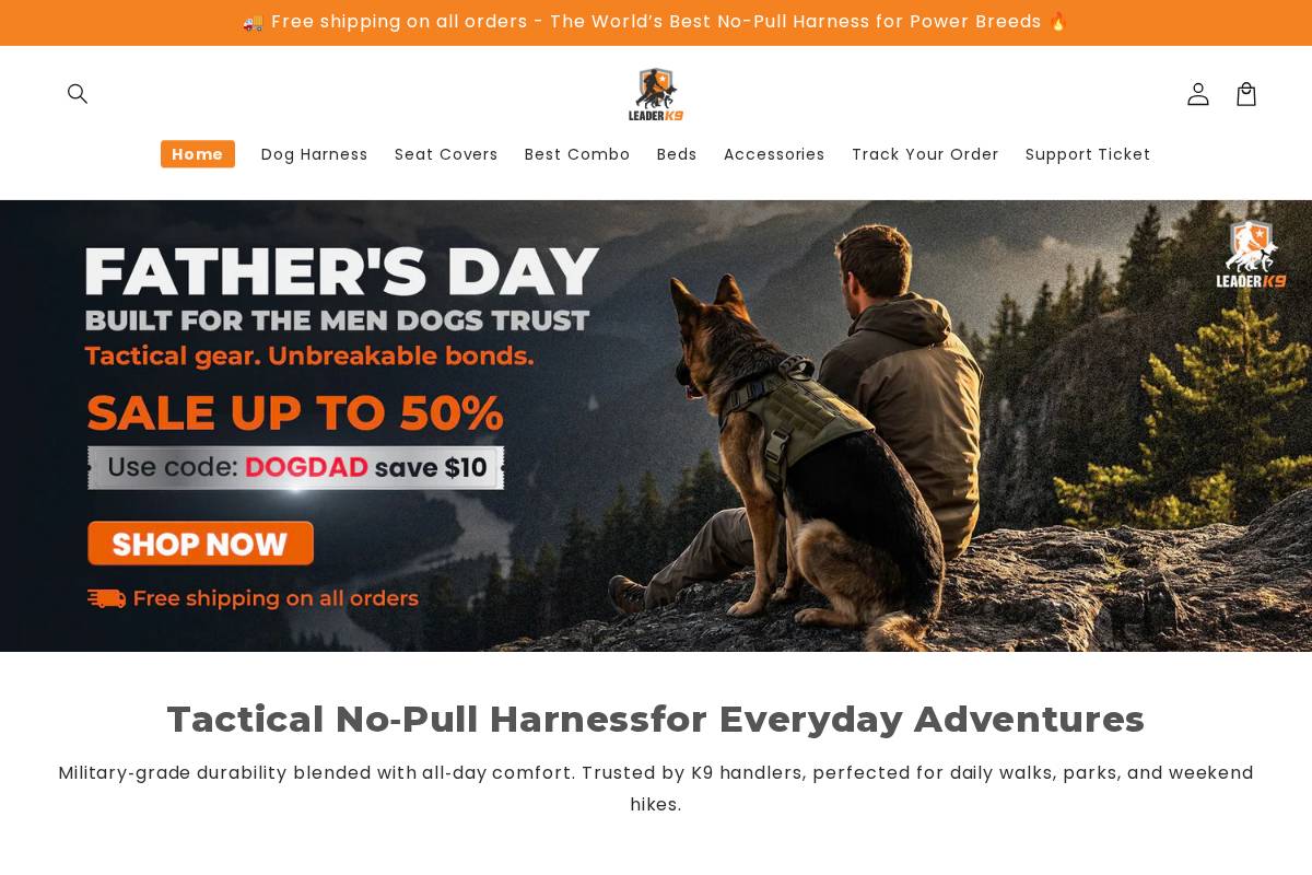 Leaderk9 homepage screenshot