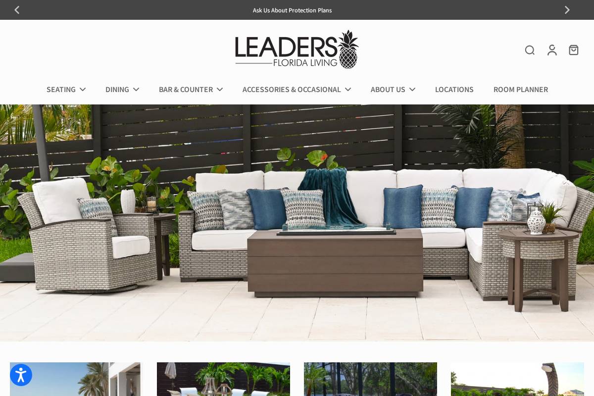 Leadersfurniture homepage screenshot