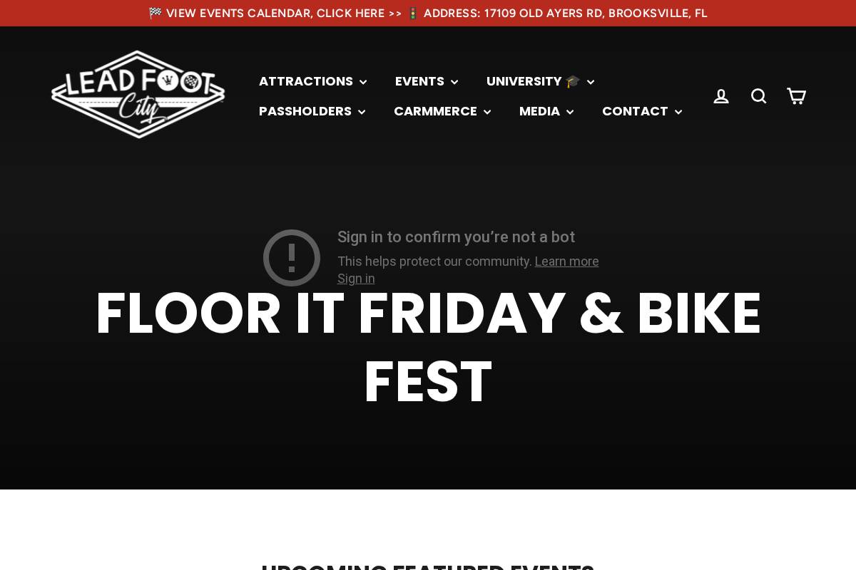 leadfootcity.com homepage screenshot