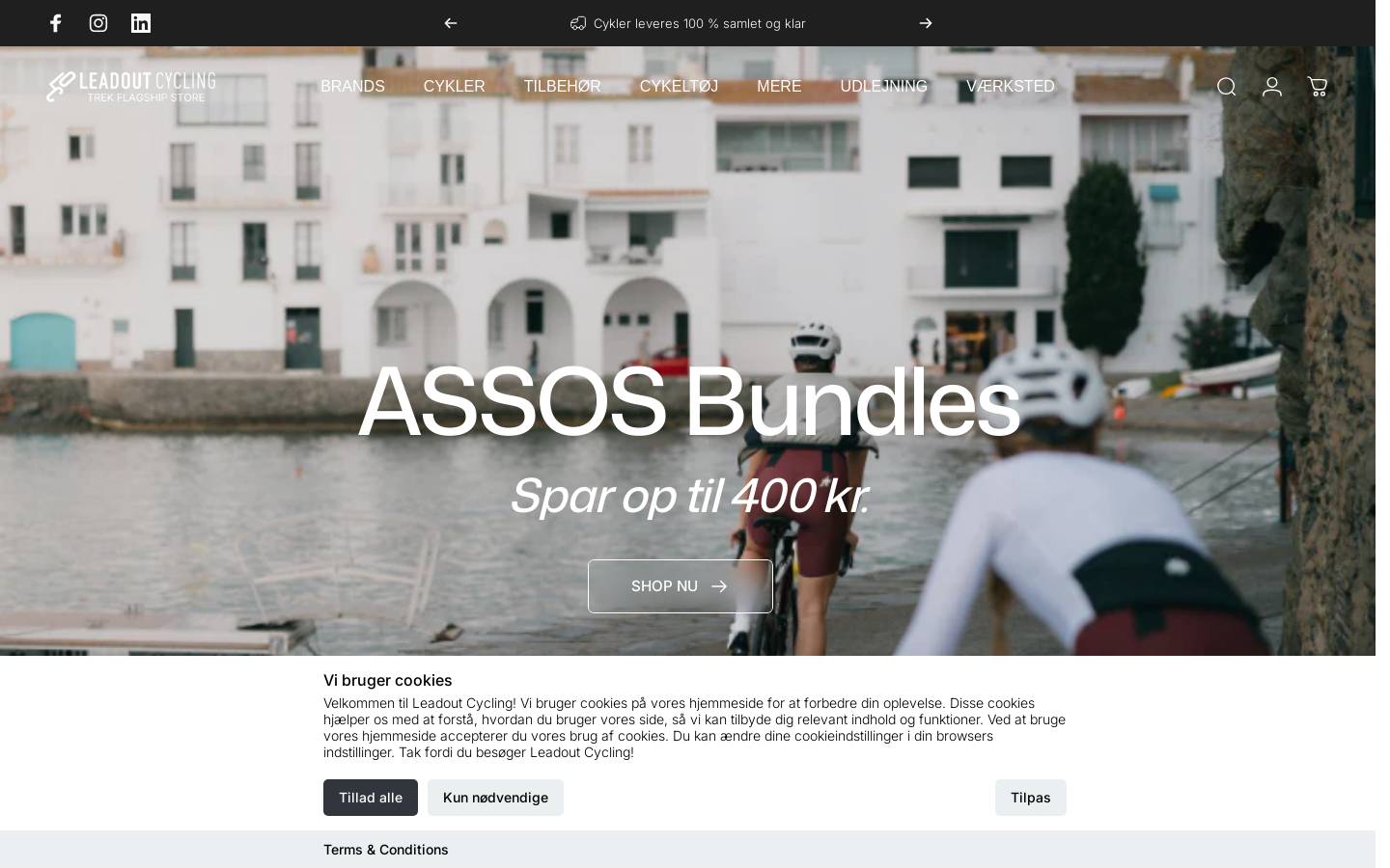 Leadout Cycling homepage screenshot