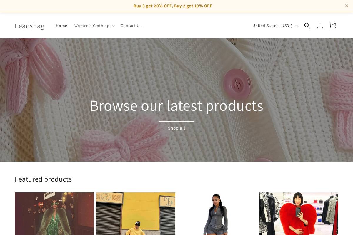 leadsbag.com homepage screenshot