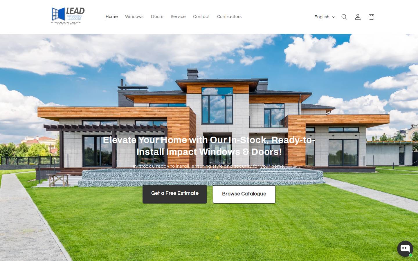 leadwindoor.com homepage screenshot