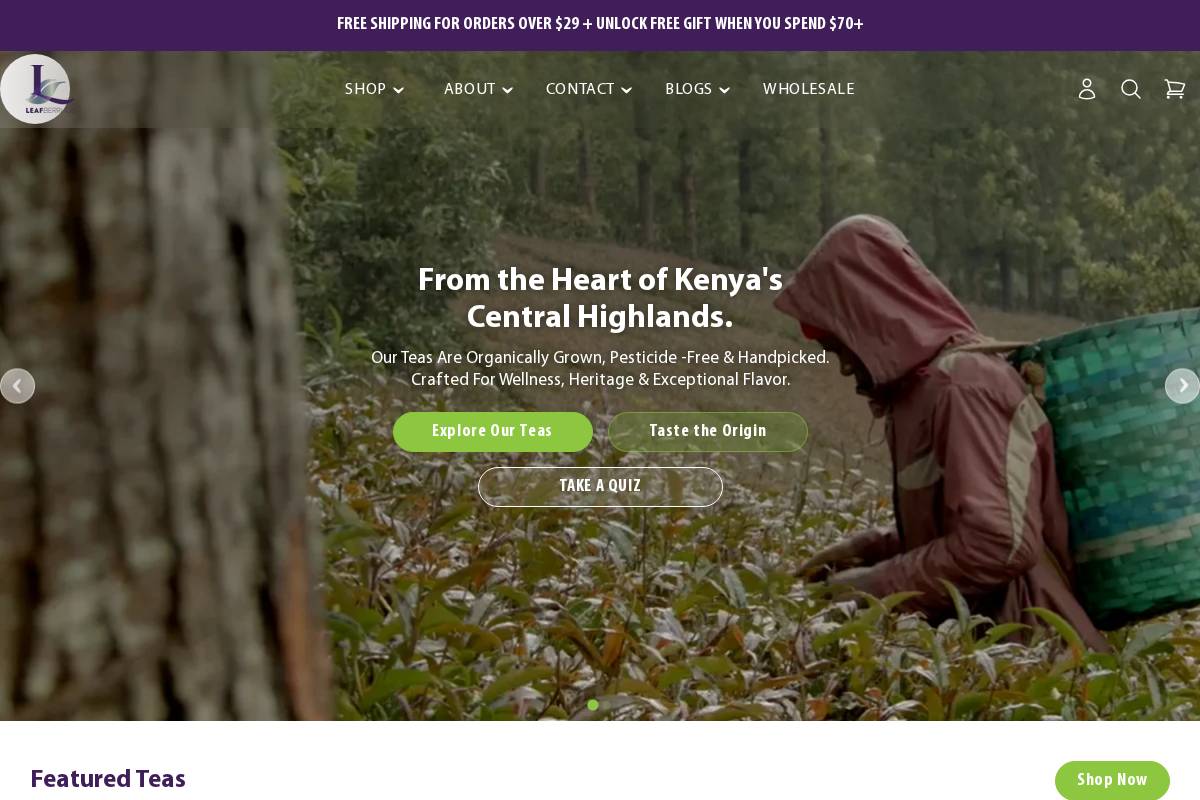 leafberri.com homepage screenshot