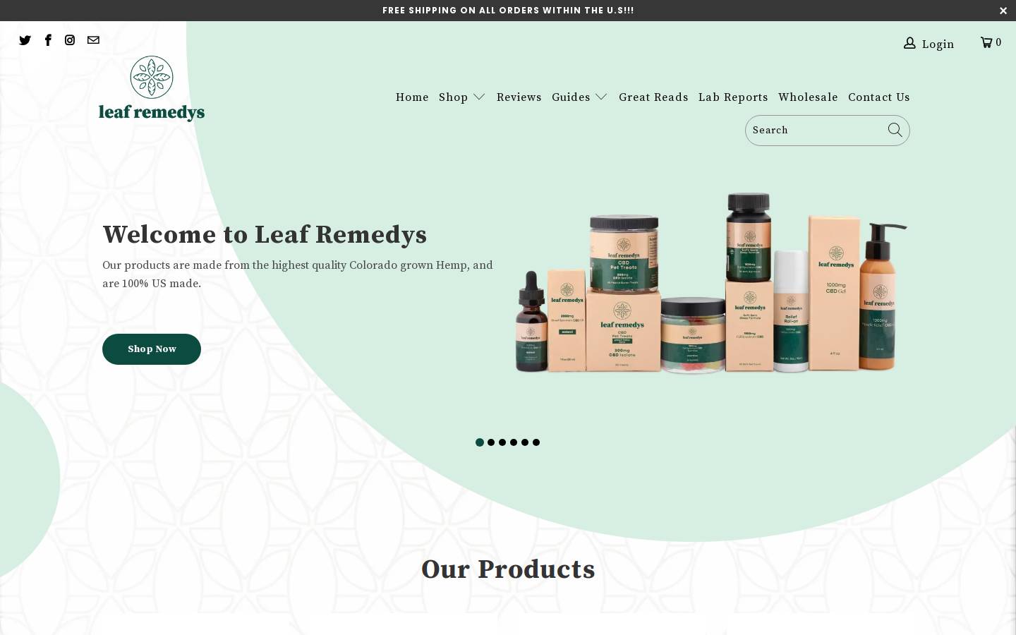 leafremedys.com homepage screenshot