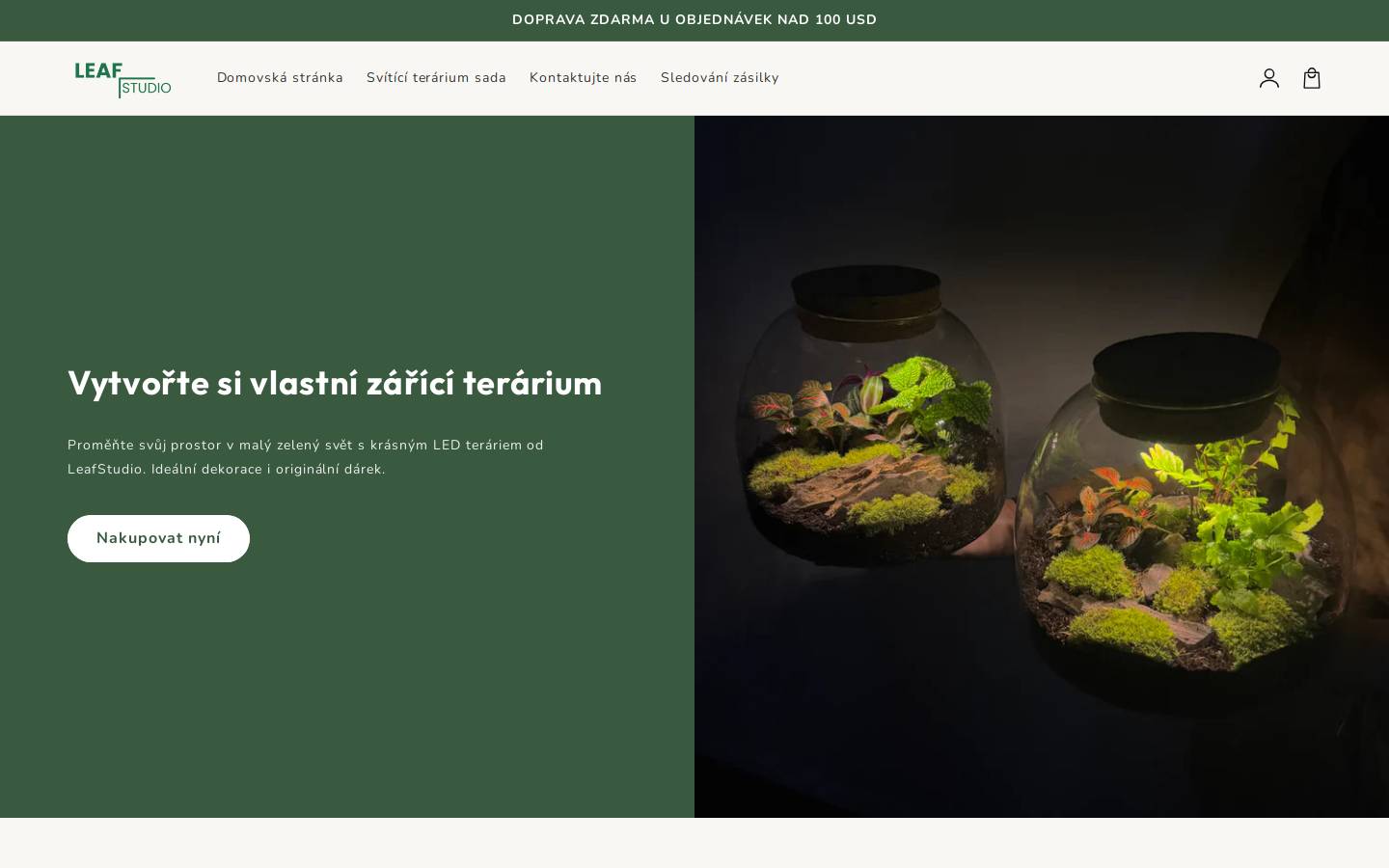 leafstudio.cz homepage screenshot