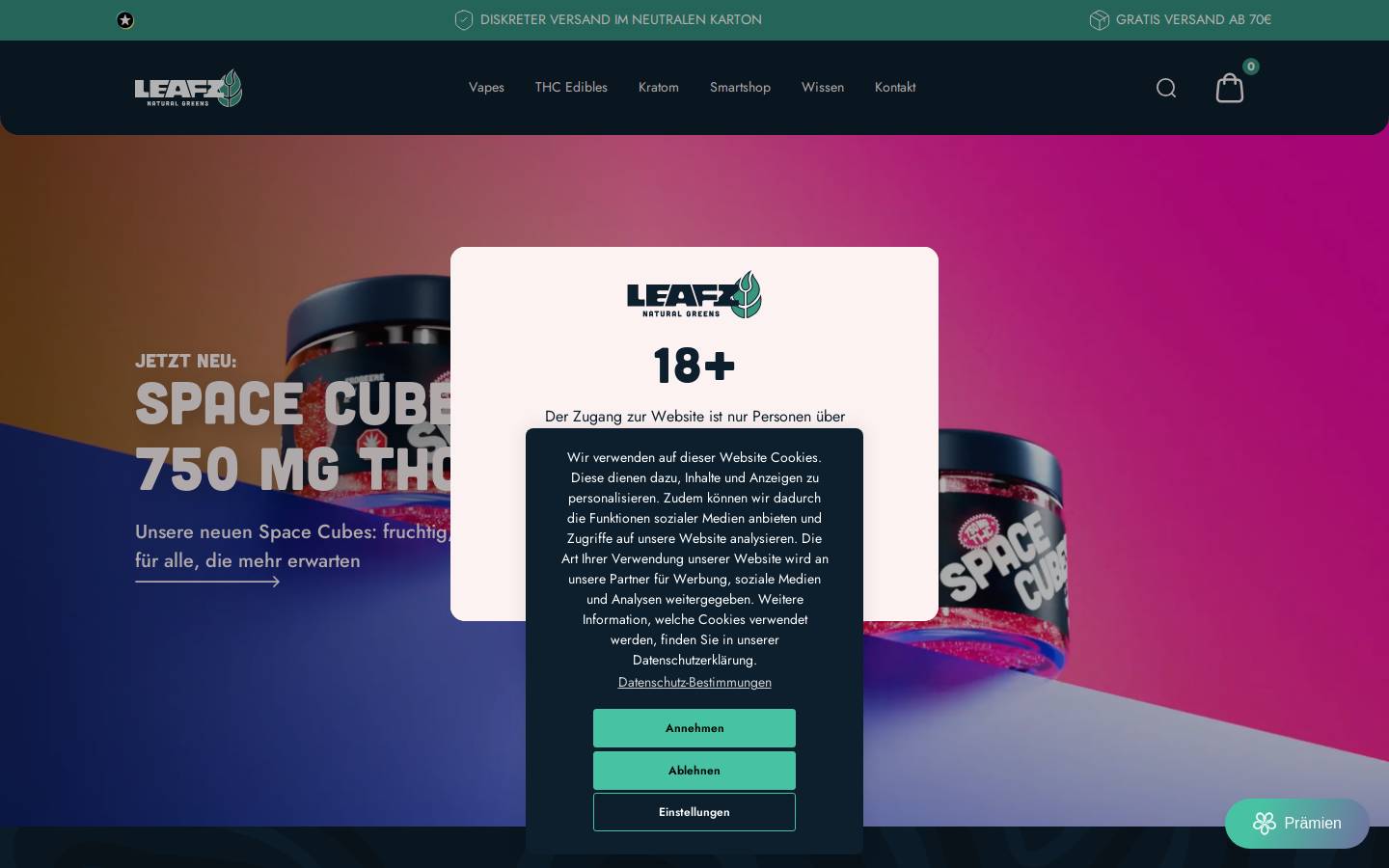 LEAFZ homepage screenshot
