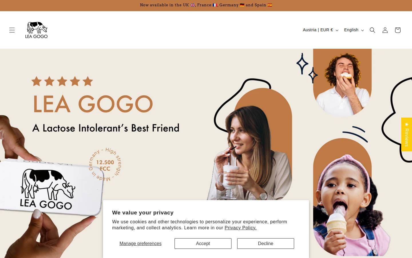 Lea Gogo homepage screenshot