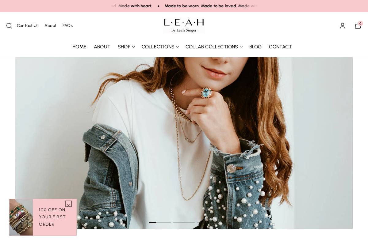 leahjessicajewelry.com homepage screenshot