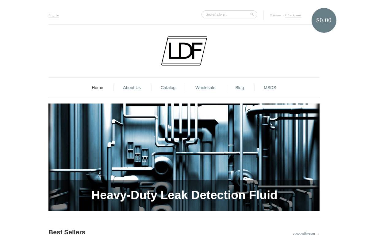 leakdetectionfluid.com homepage screenshot
