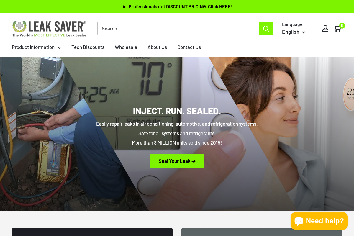 leaksavers.com homepage screenshot