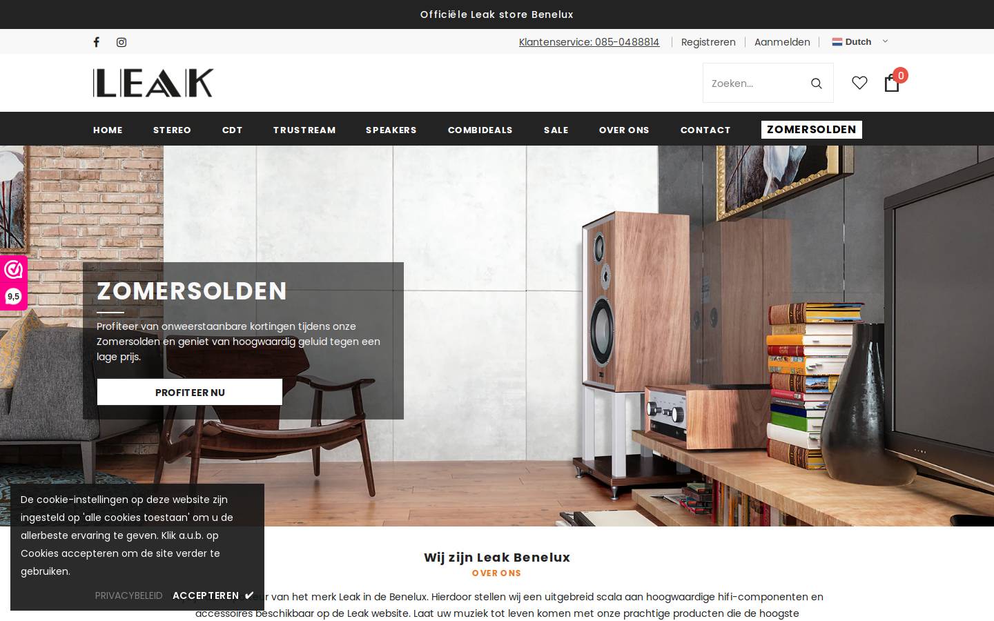 leakstore.nl homepage screenshot