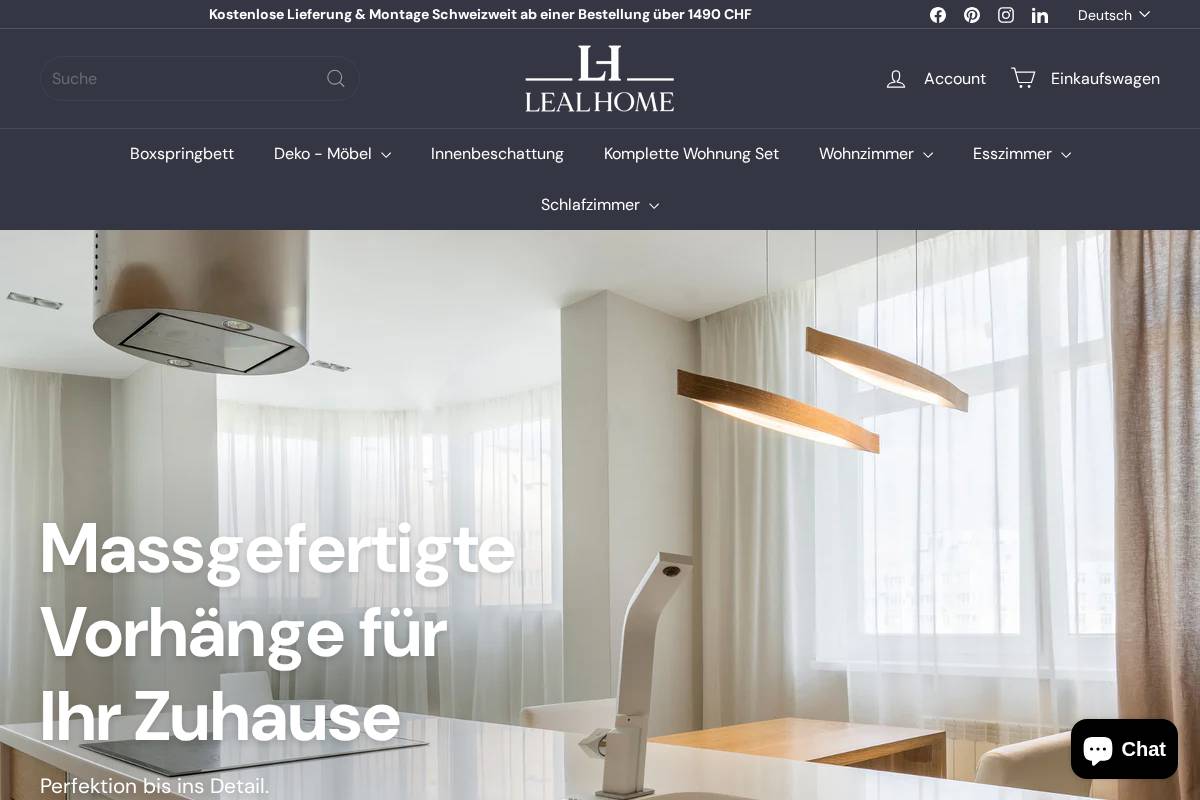 lealhome.ch homepage screenshot