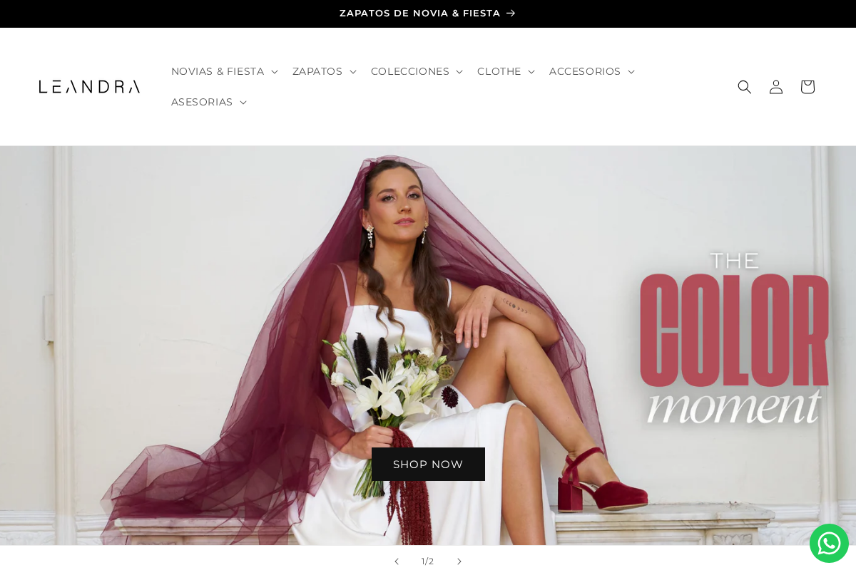 Leandra Omegna homepage screenshot