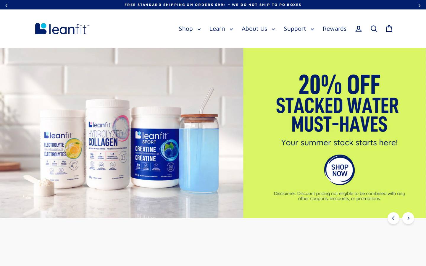 leanfit.ca homepage screenshot