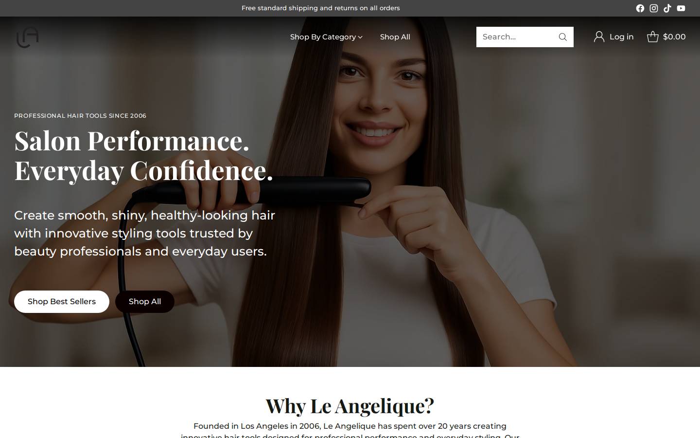leangelique.com homepage screenshot