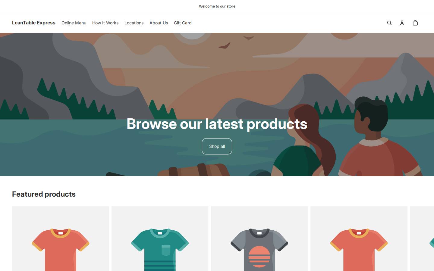 leantableexpress.com homepage screenshot