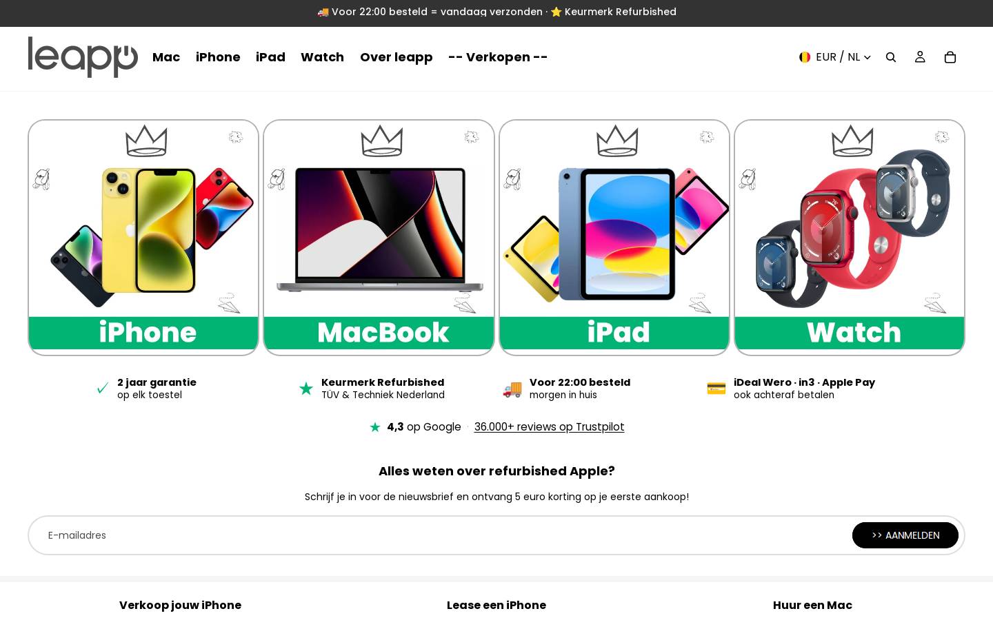 leapp homepage screenshot