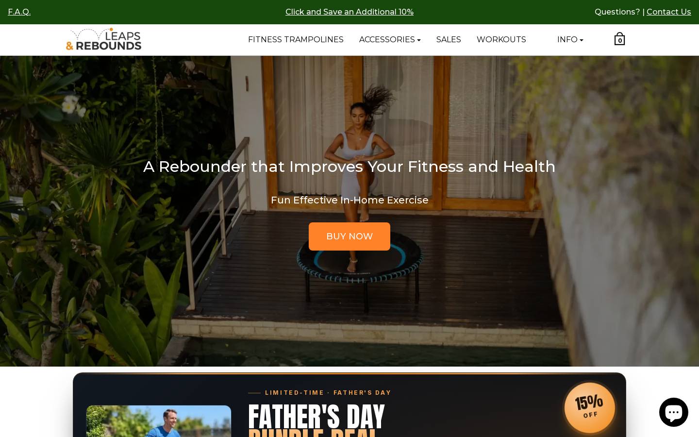 Leaps and Rebounds homepage screenshot