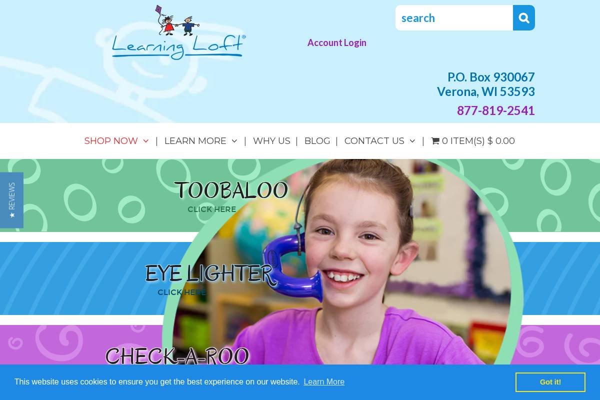 learning-loft.com homepage screenshot